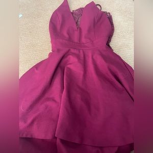 maroon purple red dress